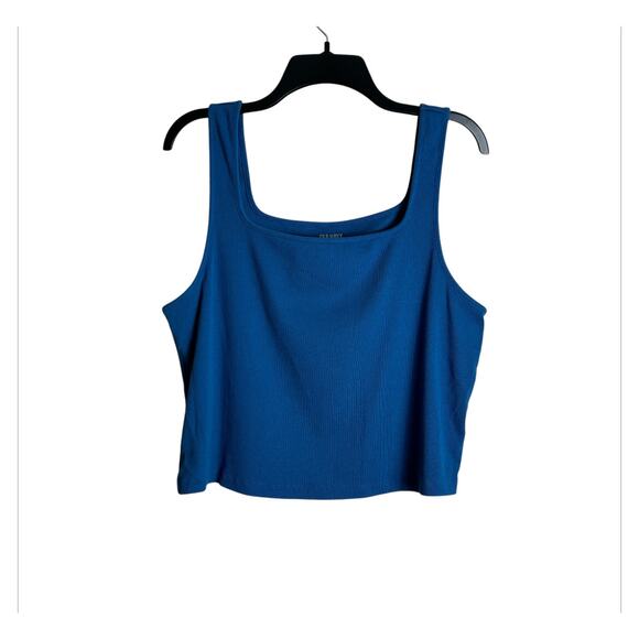 Old Navy XXL Batik Blue Cropped Tank Top Women's - Picture 1 of 6